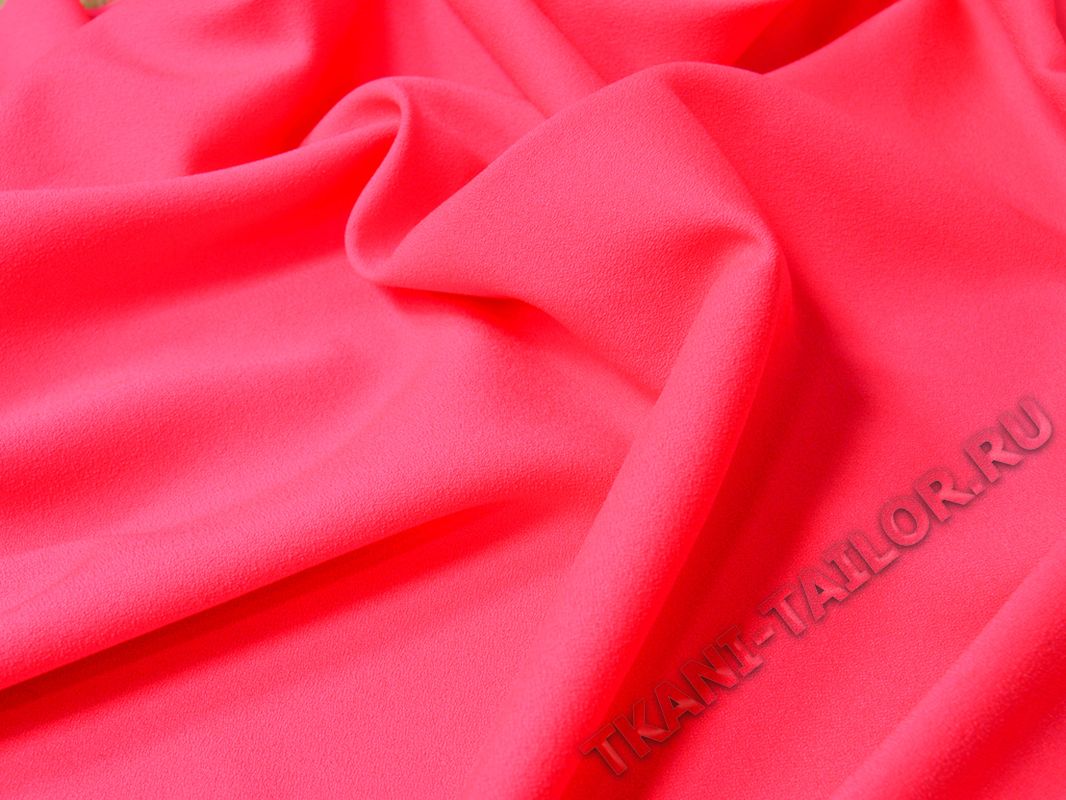 Костюмная ткань цвет ярко-розовый - фото 3