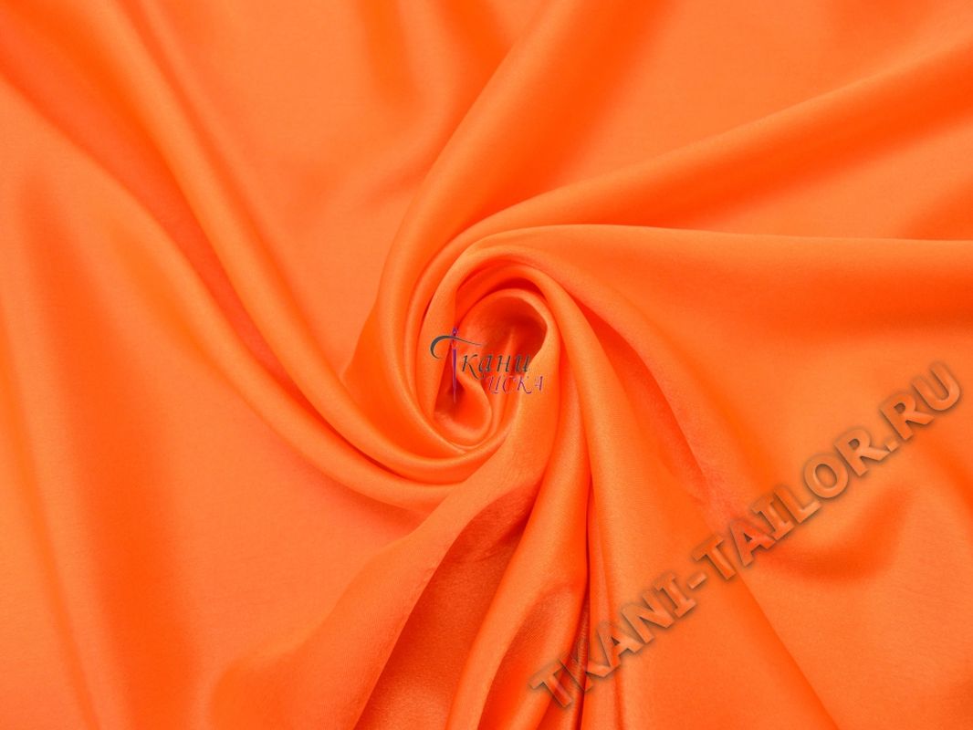 Креп-сатин оранжевый 0009 - фото 2