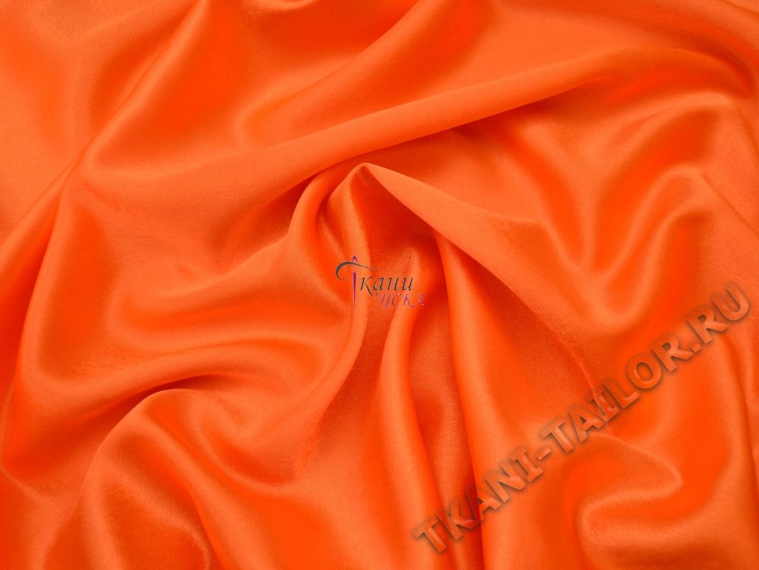Креп-сатин оранжевый 0009 - фото 1