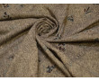 Костюмная ткань серо-бежевая с вышивкой