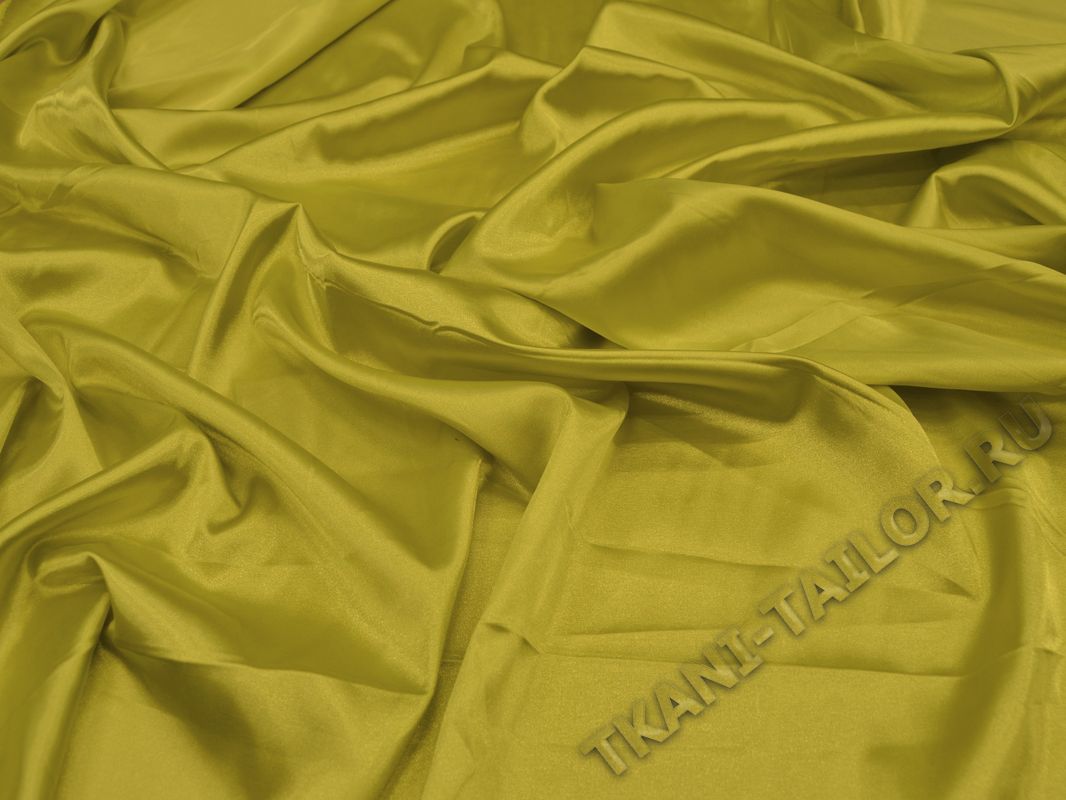 Атласная ткань лимонно-желтая - фото 2