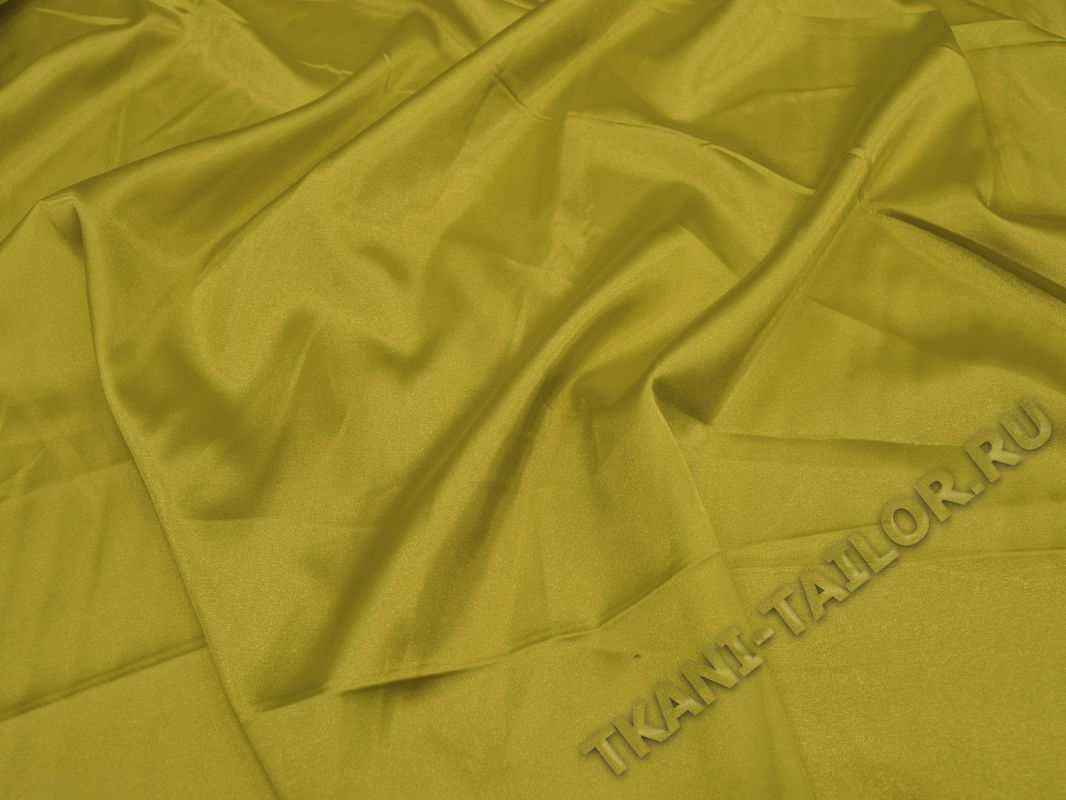 Атласная ткань лимонно-желтая - фото 3