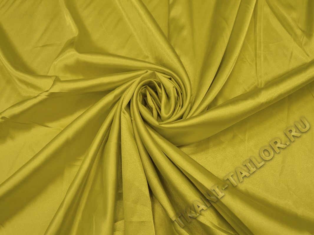 Атласная ткань лимонно-желтая - фото 1