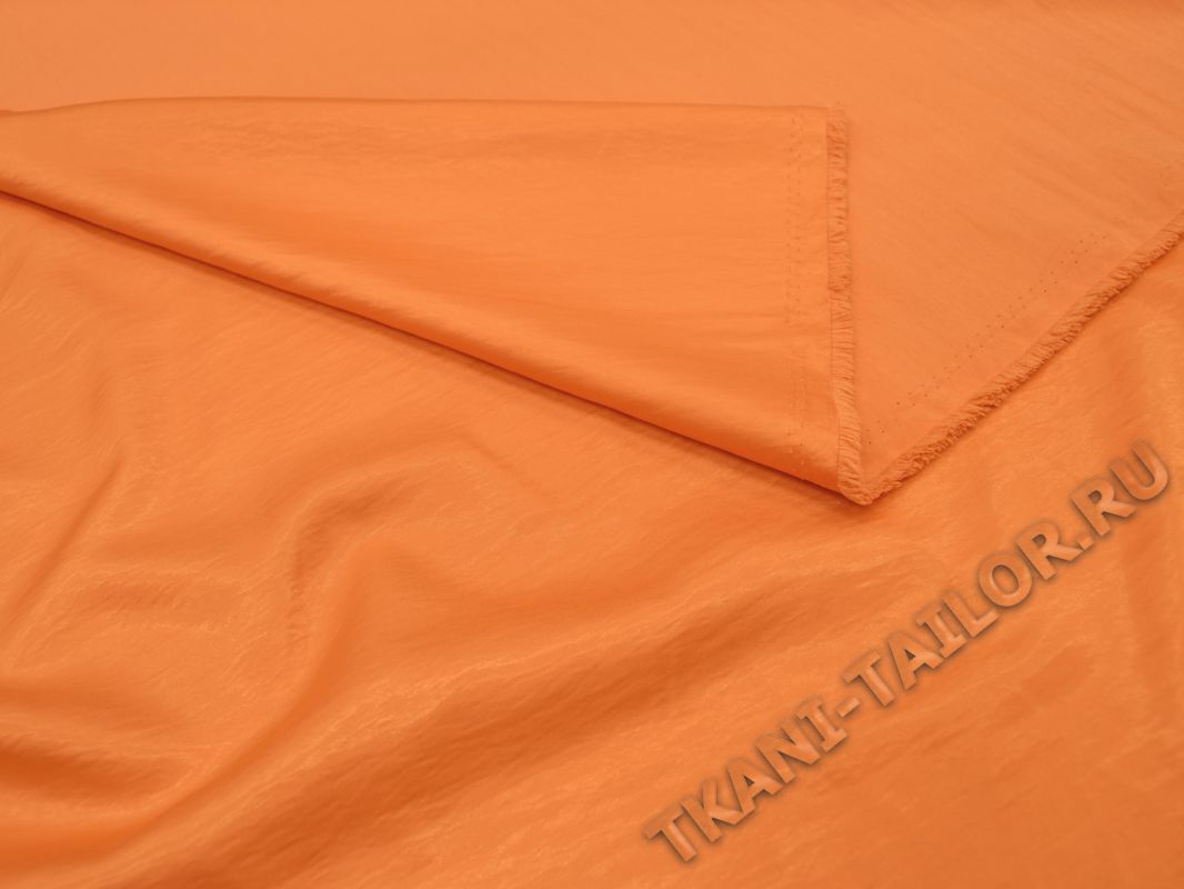 Атласная ткань оранжевая - фото 3
