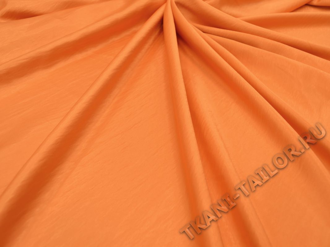 Атласная ткань оранжевая - фото 4
