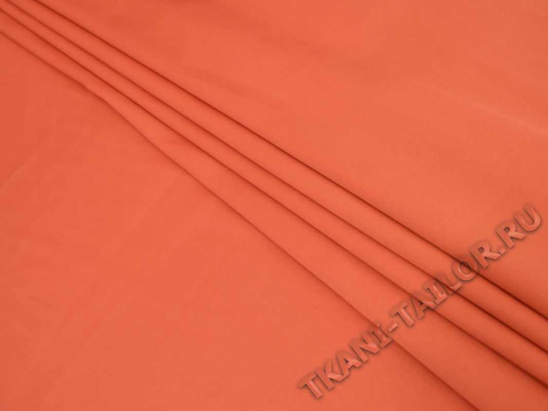 Атласная ткань оранжевого цвета - фото 1