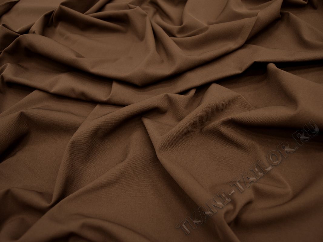 Костюмная ткань коричневого цвета - фото 3