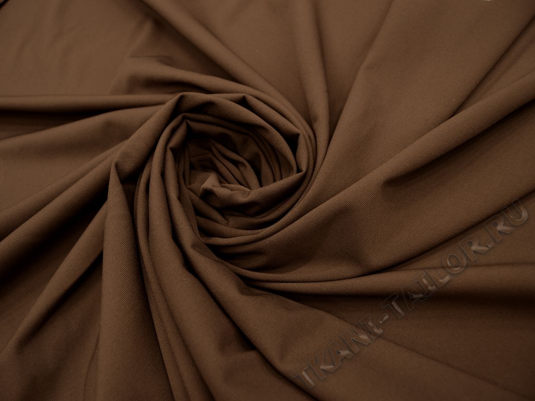 Костюмная ткань коричневого цвета - фото 4