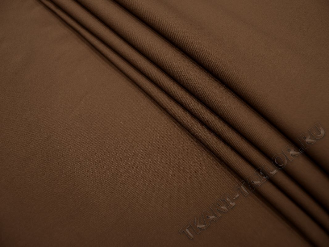 Костюмная ткань коричневого цвета - фото 1