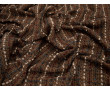 Костюмная шерсть коричневая в полоску вязаная
