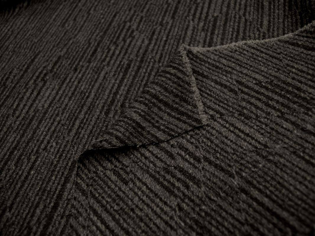 Костюмная ткань черно-серая полоска - фото 3