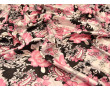 Атлас ткань с розовыми цветами