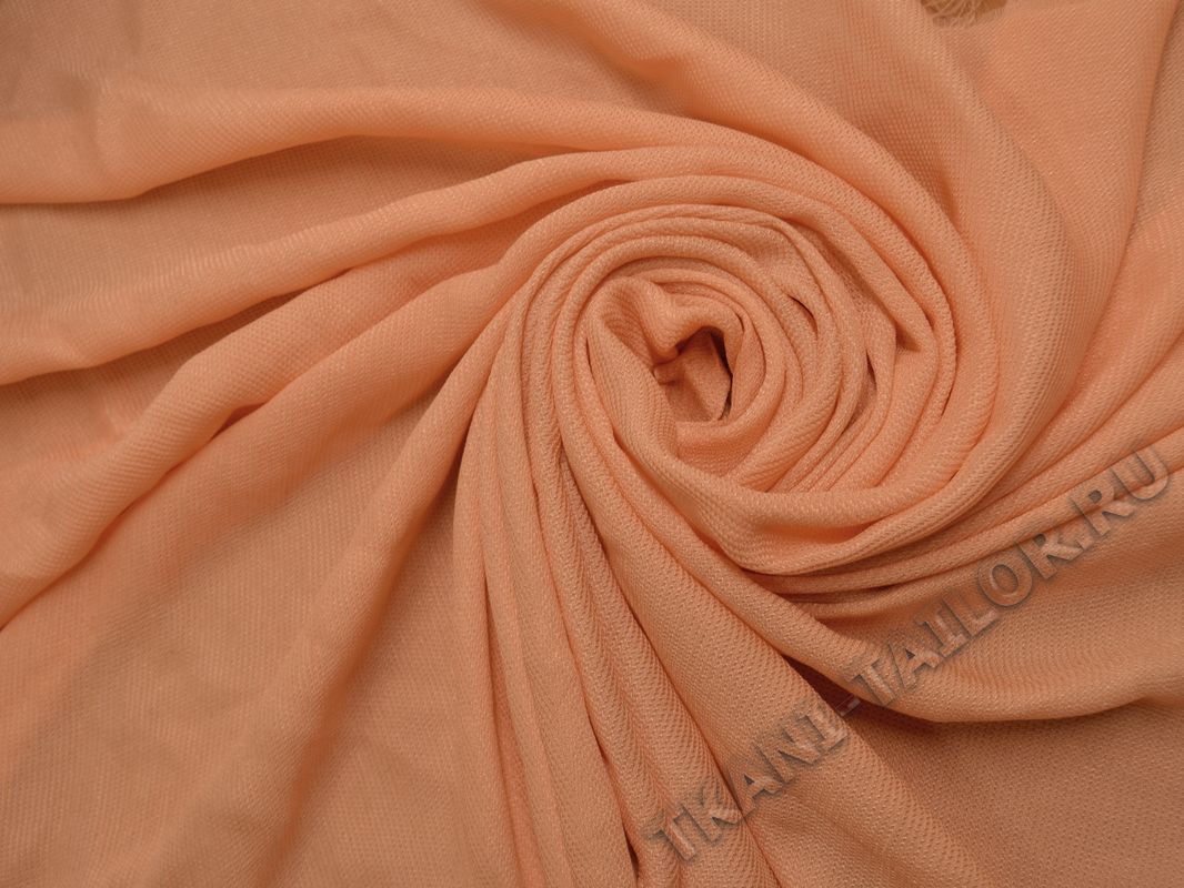 Костюмная ткань тонкая оранжевого цвета - фото 3