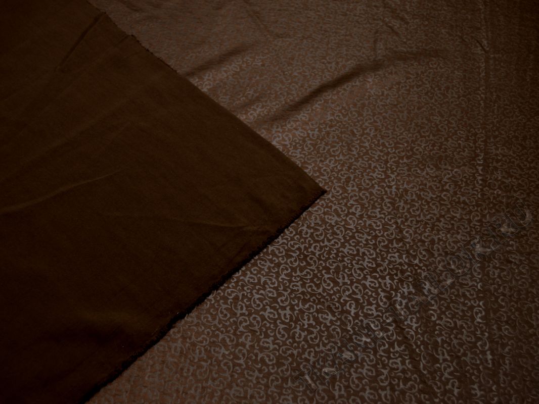 Атлас "Жаккард коричневый" Б6В-00032 - фото 3