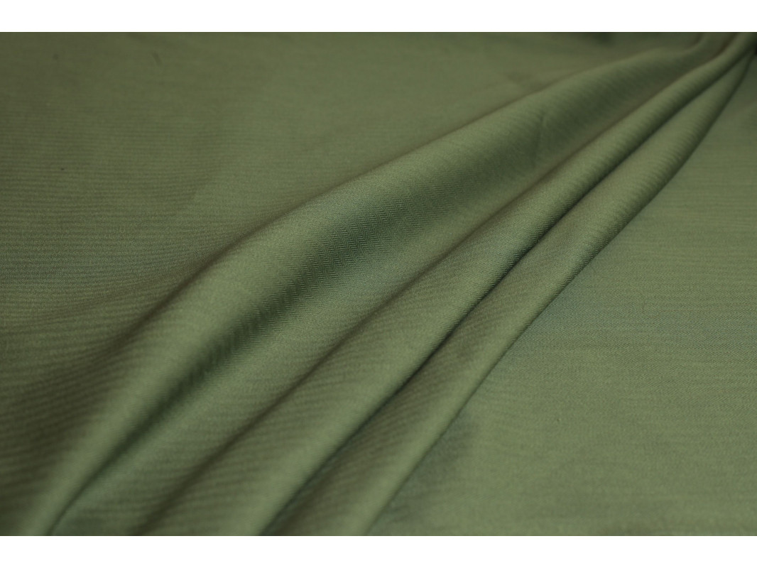 Костюмная ткань цвет болотно-зеленый - фото 5