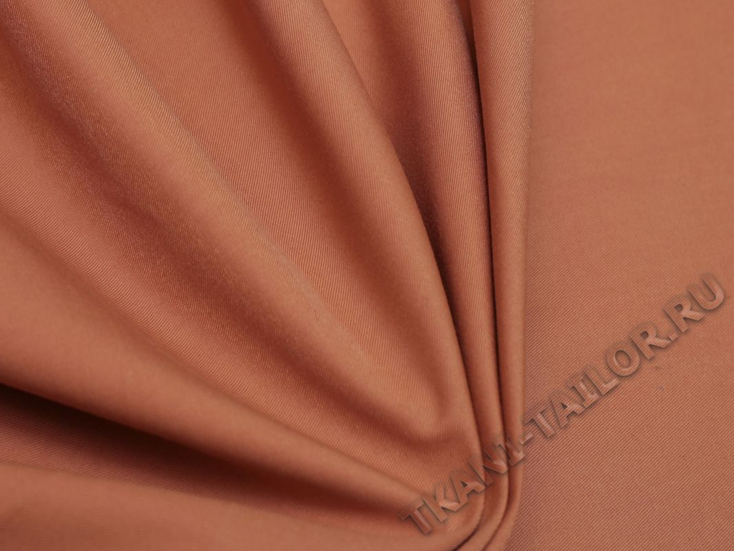 Костюмная ткань цвет медно-оранжевый - фото 1