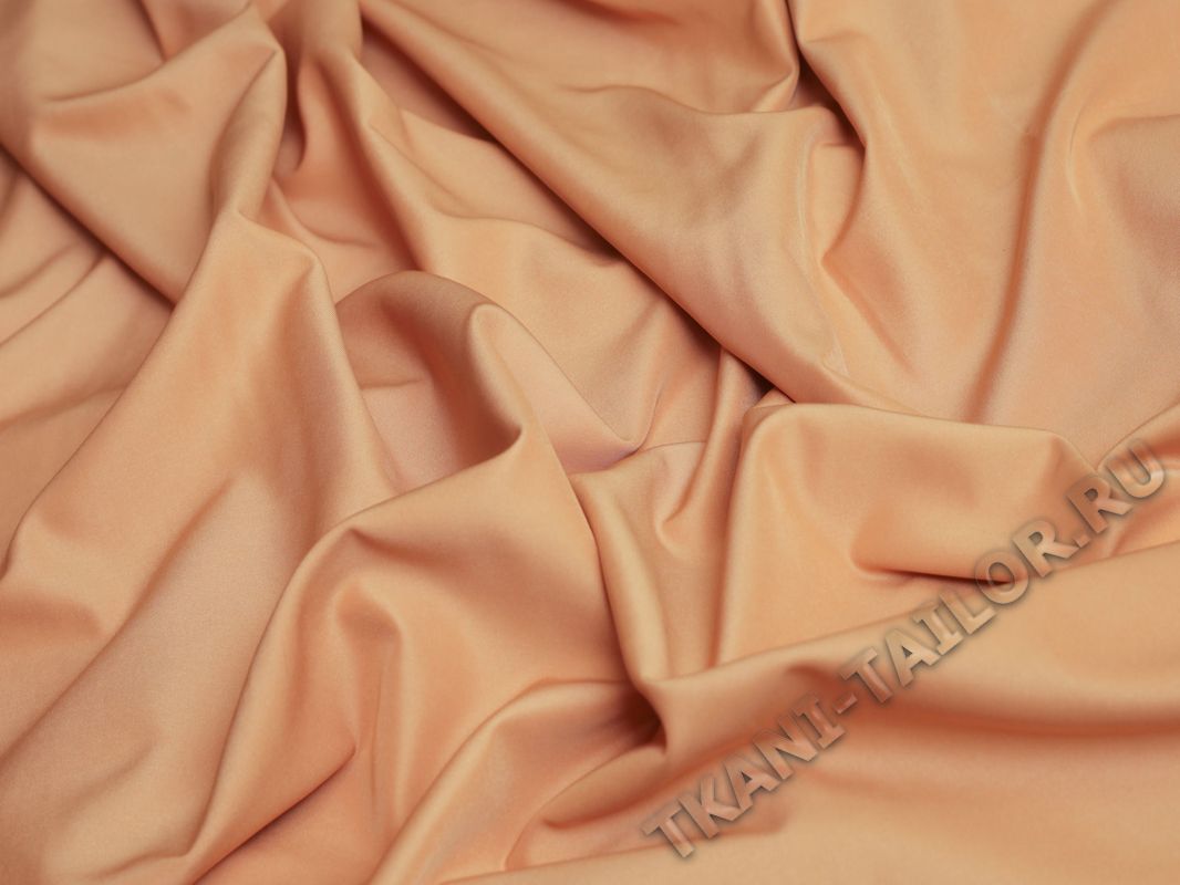 Костюмная ткань однотонная светло-оранжевая - фото 7