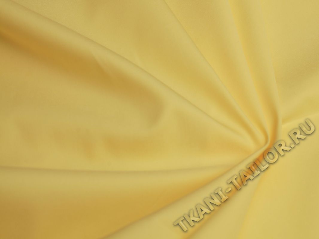 Костюмная ткань однотонная светло-желтая - фото 1
