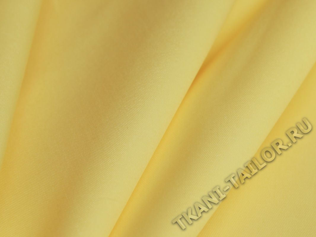 Костюмная ткань однотонная светло-желтая - фото 3