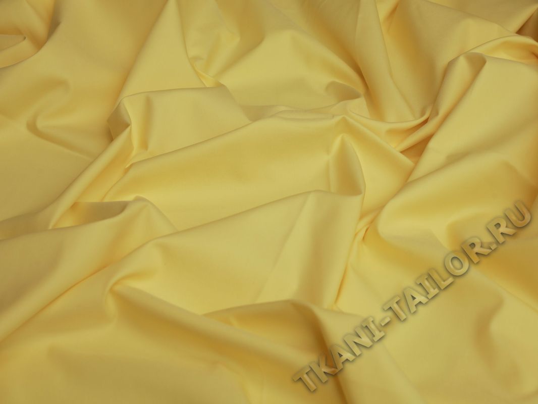Костюмная ткань однотонная светло-желтая - фото 5