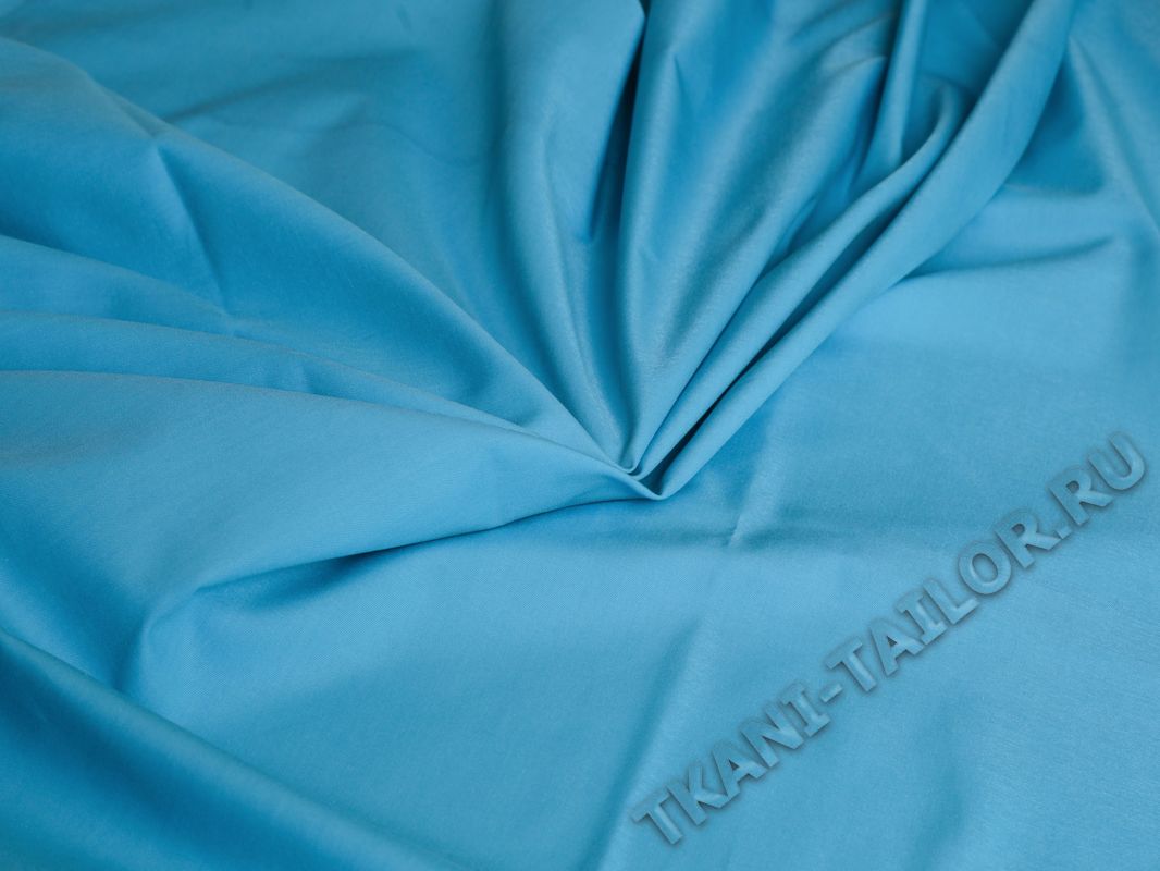 Костюмная ткань стрейч голубого цвета - фото 3