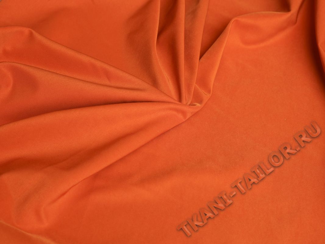 Костюмная ткань стрейч оранжевая - фото 3