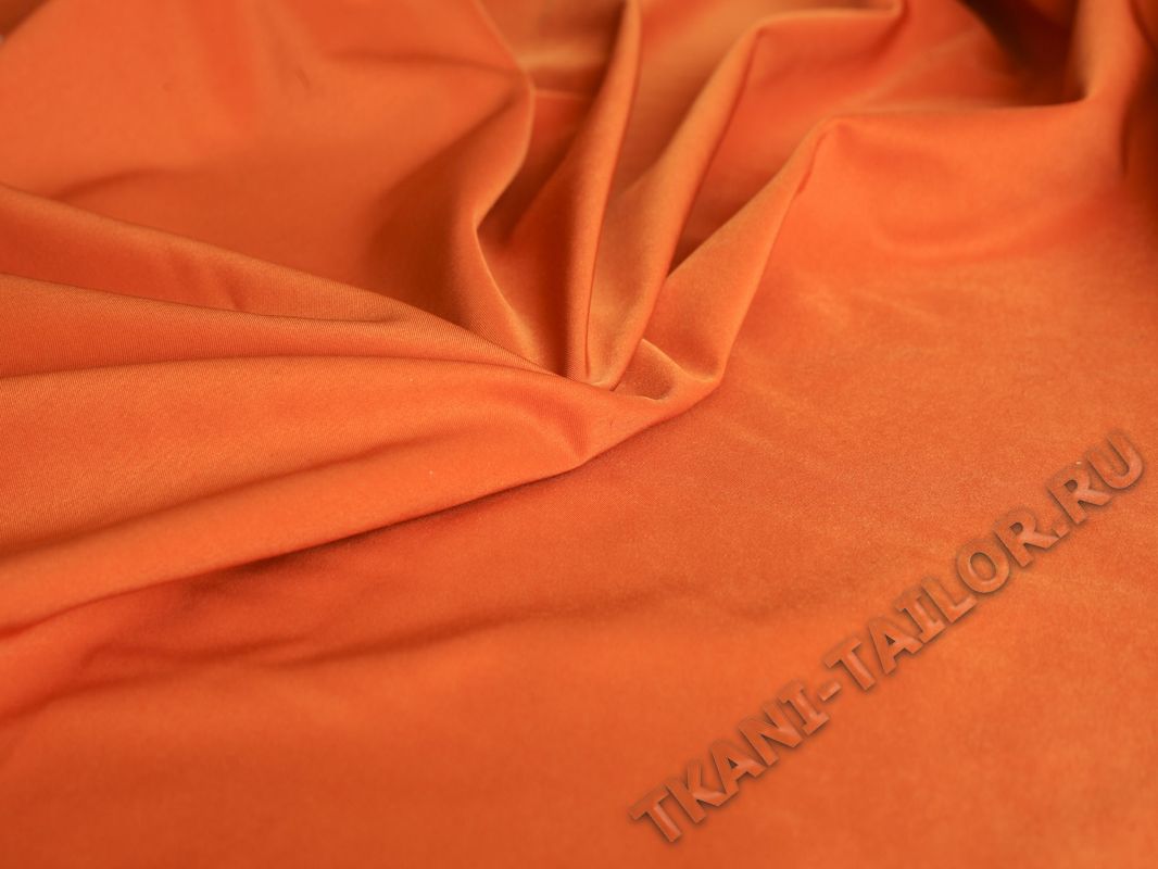 Костюмная ткань стрейч оранжевая - фото 4