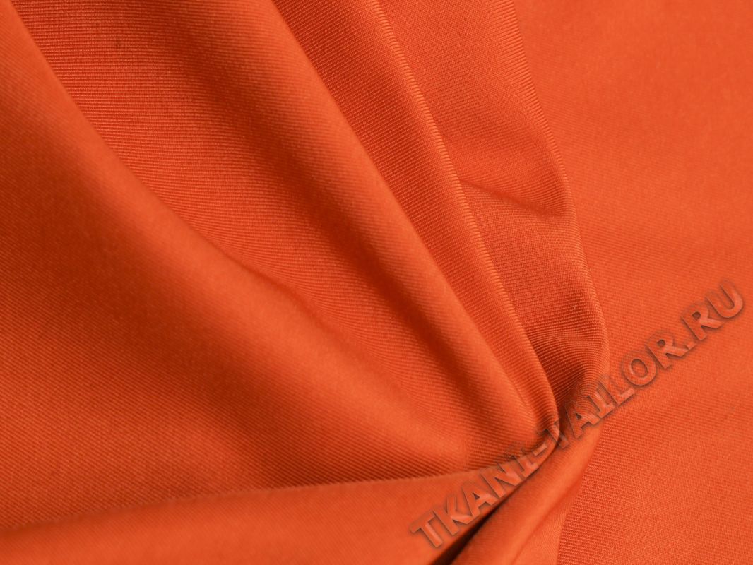 Костюмная ткань стрейч оранжевая - фото 1