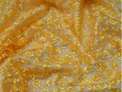 Кружевная ткань желтая