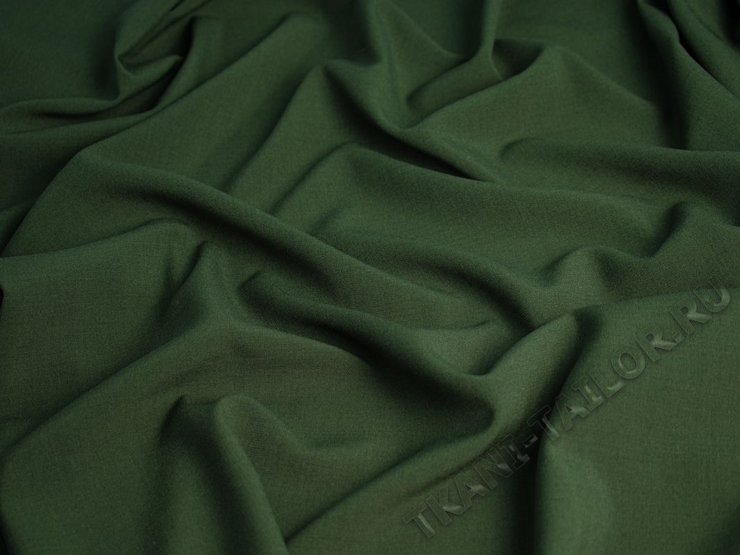 Плательная ткань зеленое хаки - фото 4