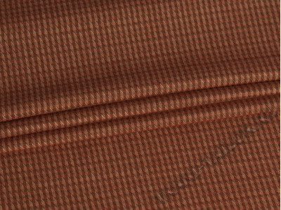 Рубашечная ткань терракотовая геометрический принт
