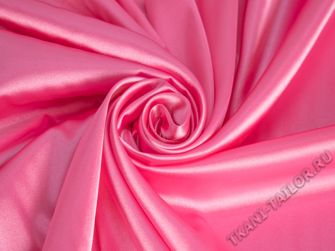 Шелк атлас ярко-розовый - фото 4
