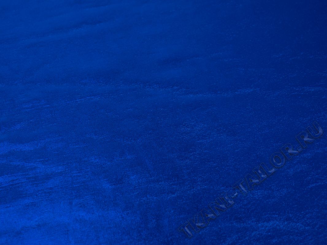 Парча стрейч синяя однотонная - фото 2