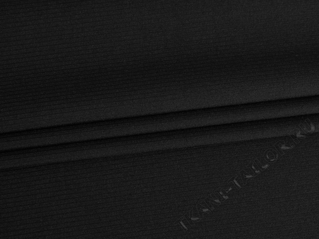 Костюмная черная ткань - фото 1