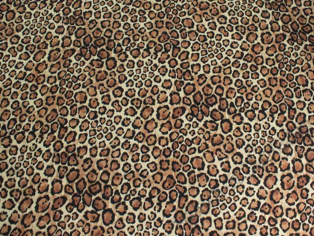 Шелк-атлас светлый леопардовый принт - фото 2