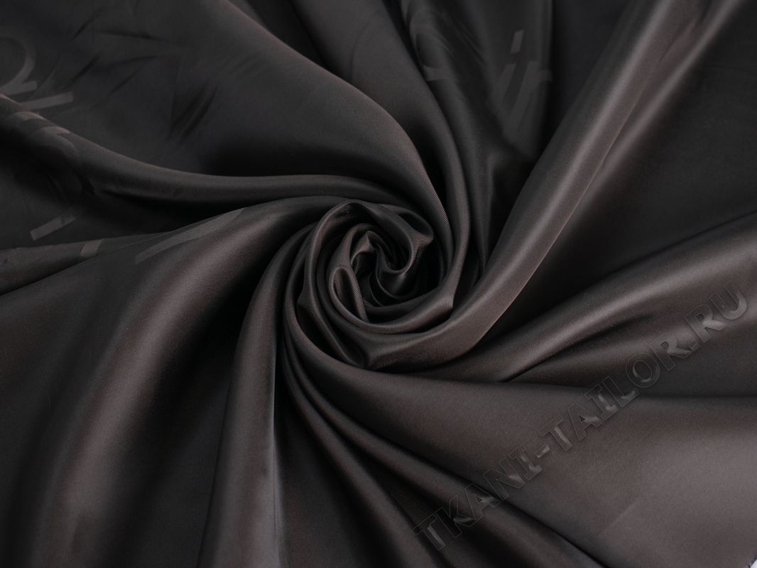 Подкладочная темно-коричневая ткань - фото 1