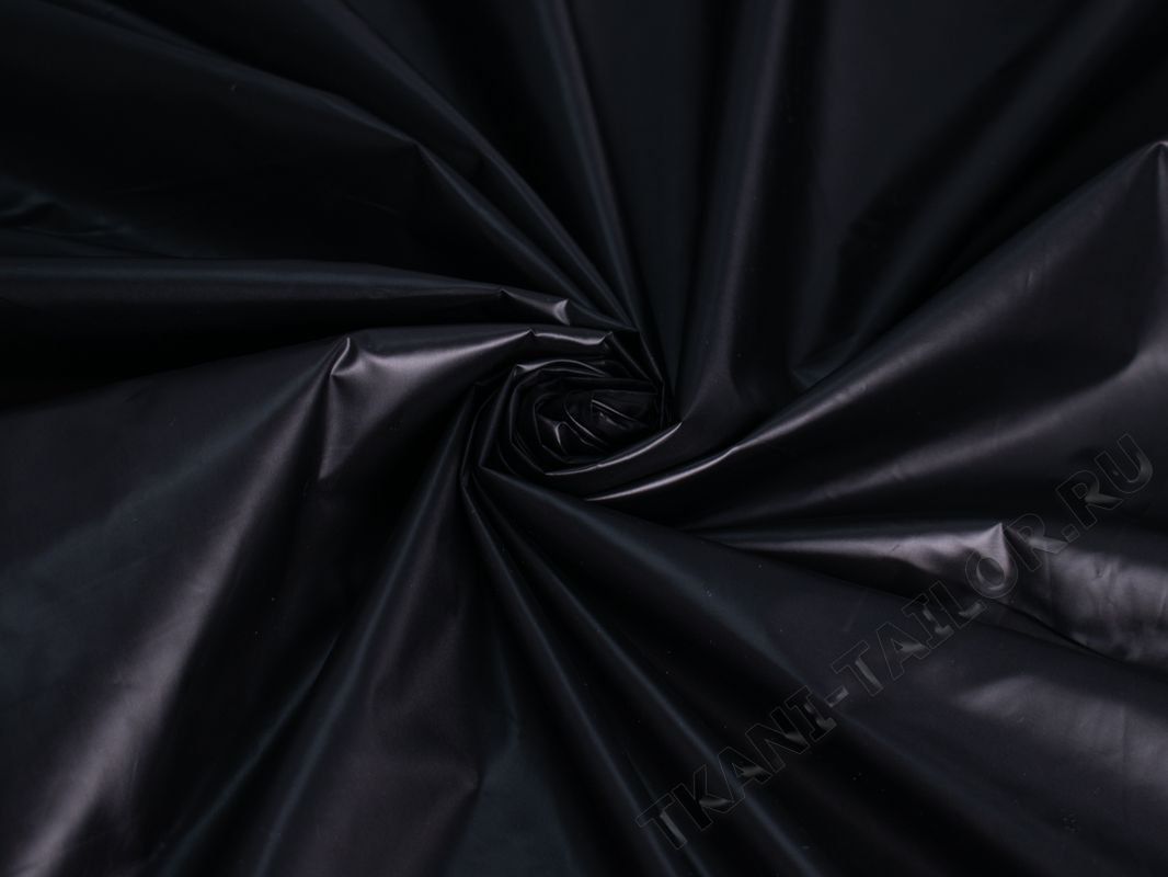 Курточная ткань тонкая чёрная - фото 4
