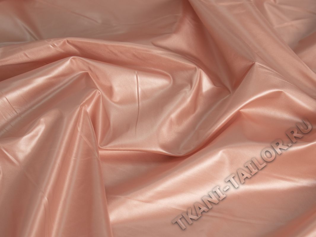 Курточная ткань тонкая розово-пудровая - фото 3