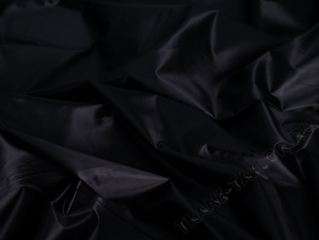 Курточная ткань тонкая чёрная - фото 2