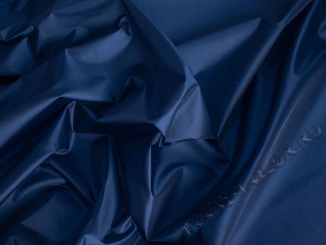 Курточная ткань тонкая синяя - фото 1