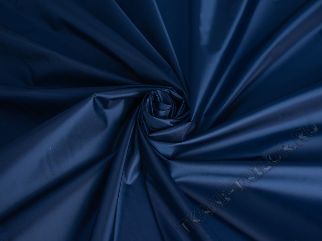Курточная ткань тонкая синяя - фото 4