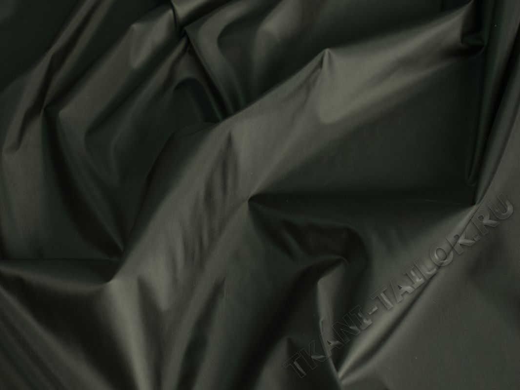 Курточная ткань тонкая тёмно-зелёная - фото 3