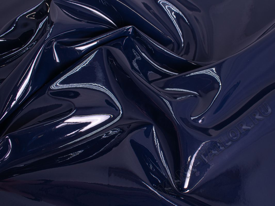 Лаке ткань темно-синяя - фото 1