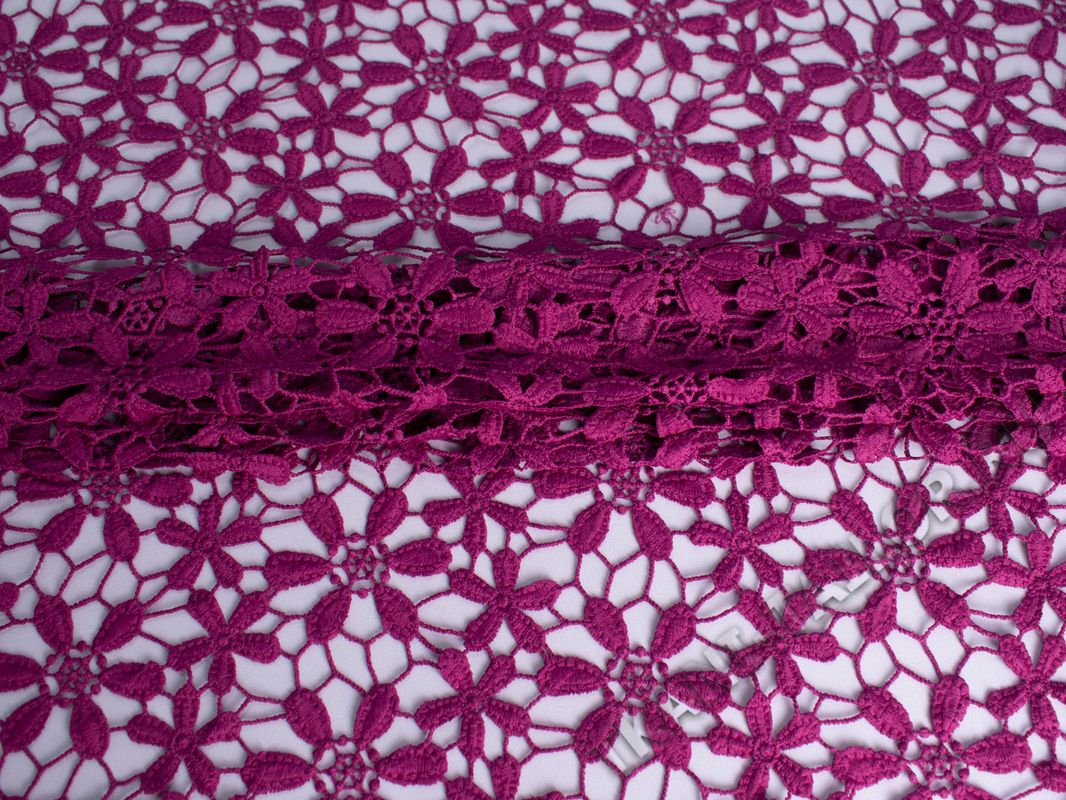 Кружевная ткань пурпурная - фото 4