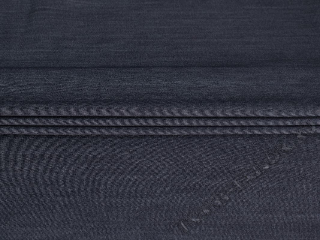 Джинсовая ткань стрейч темно-синяя - фото 4