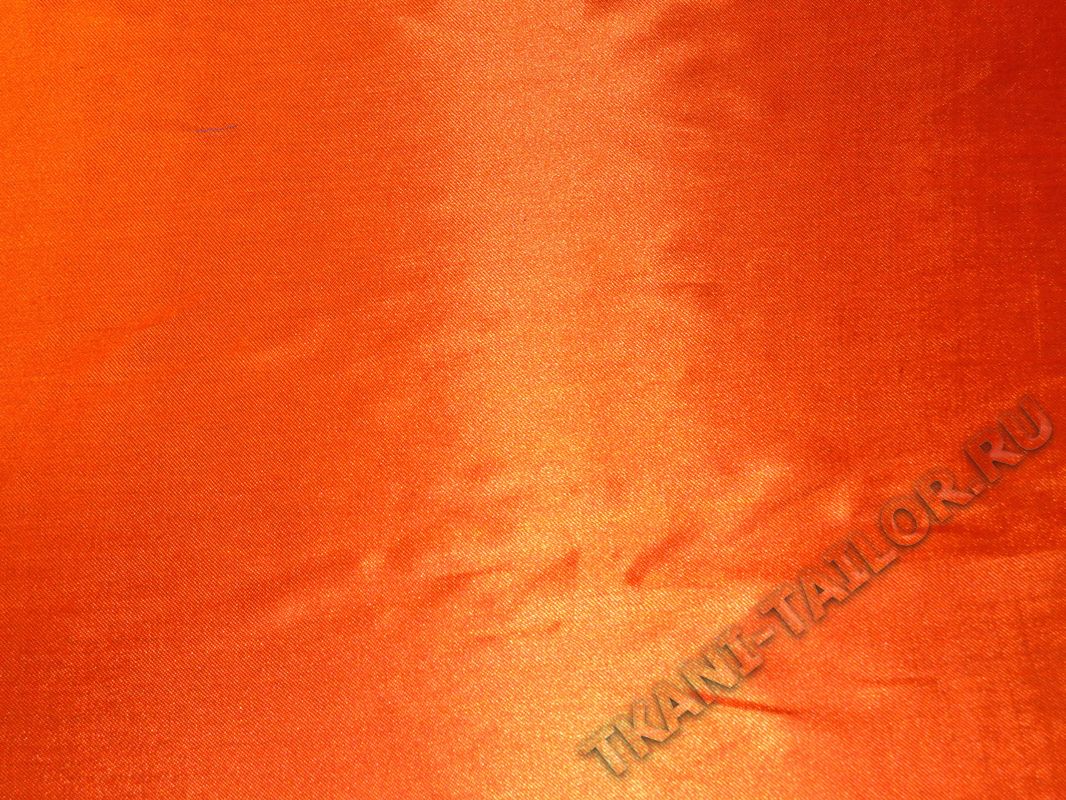 Атласная ткань темно-оранжевая - фото 2