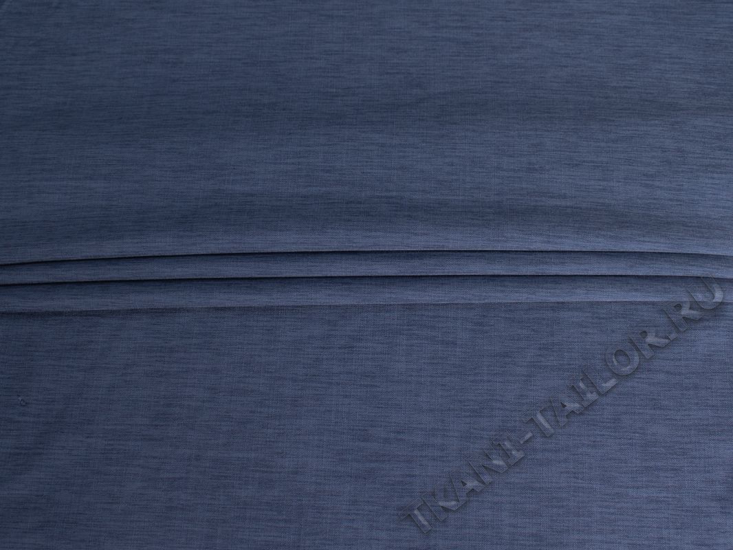 Костюмная ткань синий меланж - фото 3