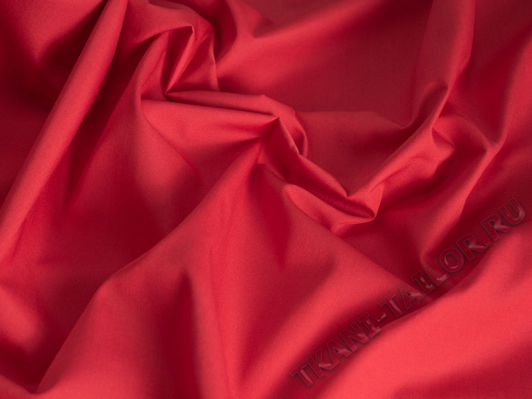 Рубашечная ткань красная - фото 1