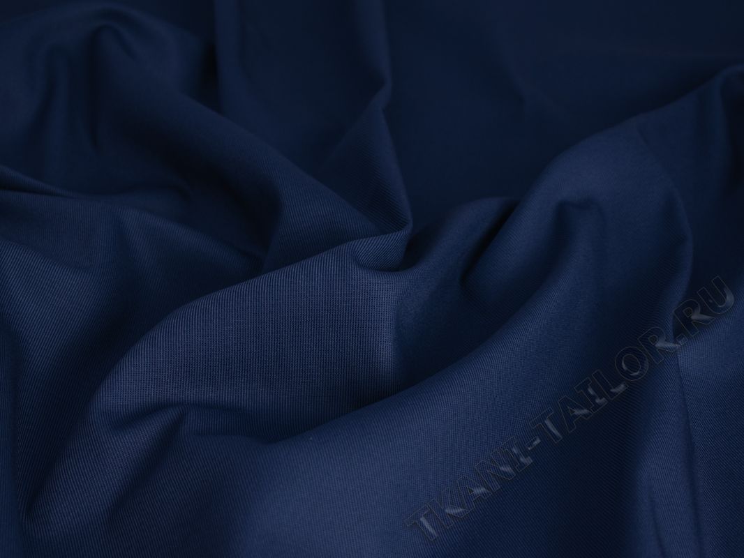 Костюмная ткань темно-синяя - фото 3