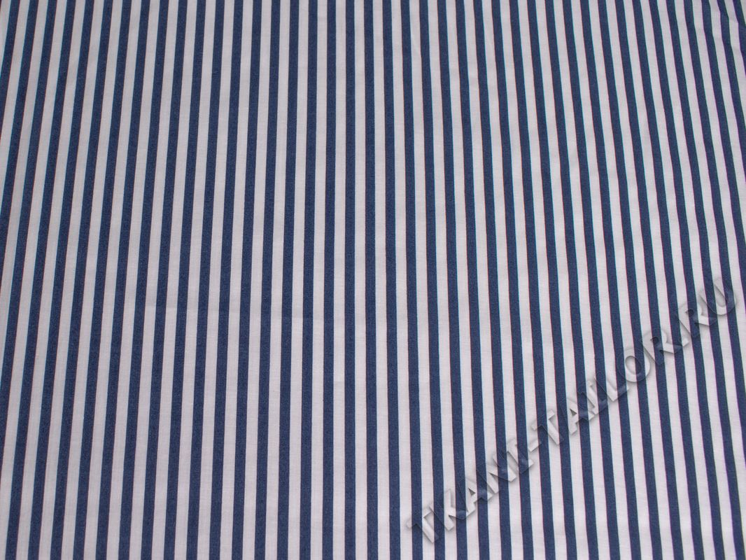 Рубашечный хлопок сине-белая полоска - фото 2